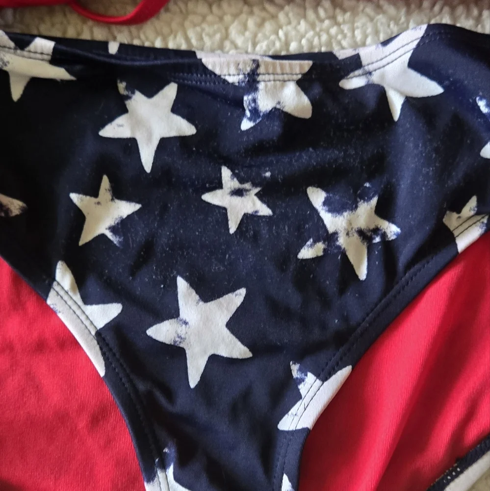 Old Navy Red, White And  Blue Bikini Swimwear Girls Size 16 Summer